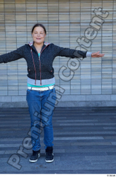 Whole Body Woman T poses White Casual Average Standing Street photo references